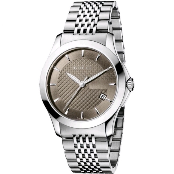 GUCCI G TIMELESS YA126406 STAINLESS STEEL WATCH